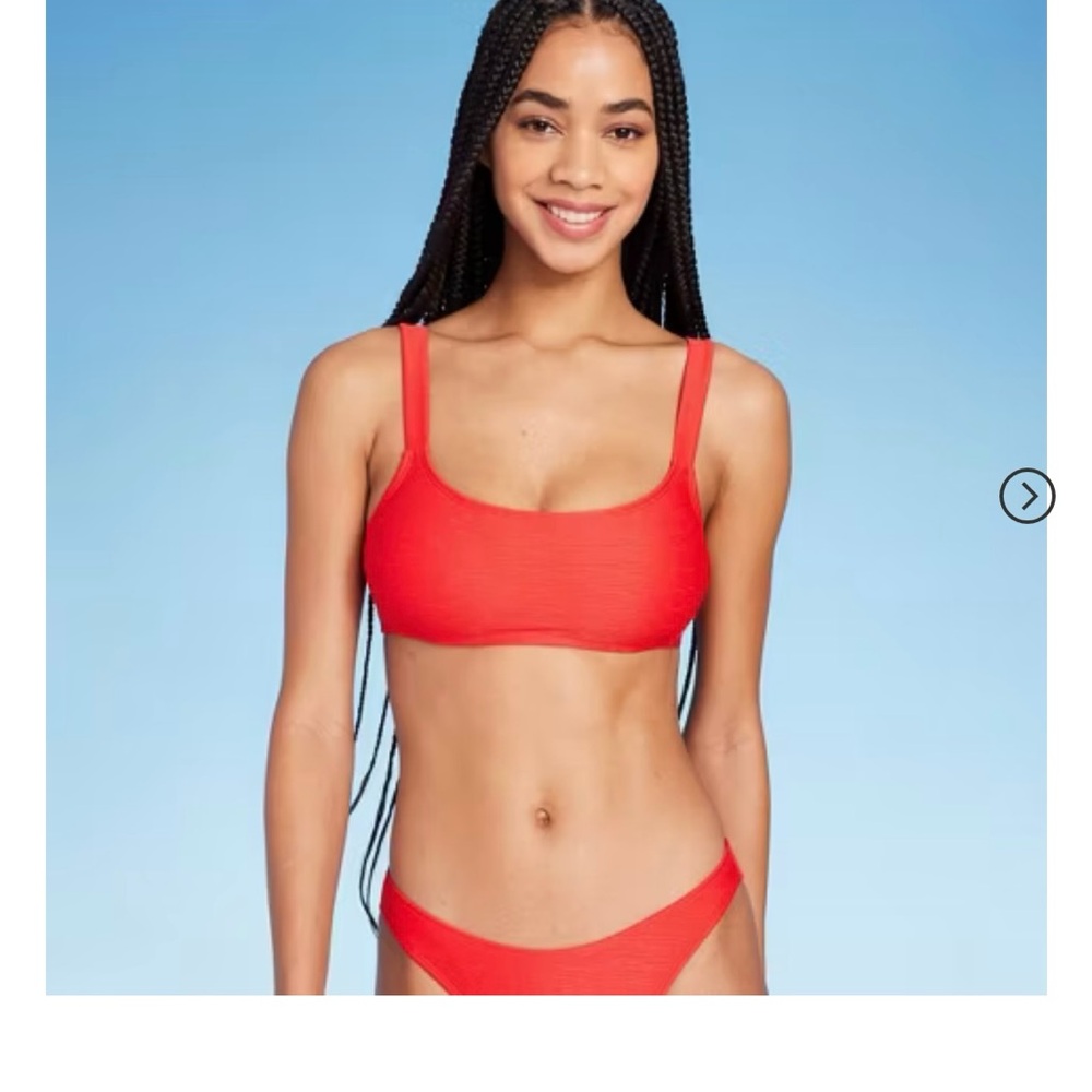 NWOT S (4-6) wild fable red bikini